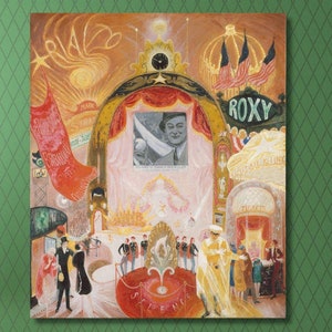 Florine Stettheimer : The Cathedrals of Broadway (1929) Canvas Wall Art/Modernist Painting/Giclee Poster Print/Exhibition Wall Decor Gifts/3