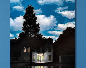 René Magritte: The Empire of Light (1950) Canvas Wall Art/Magritte Painting/Wrapped or Framed Wall Decor/Magritte Print/Surrealism Gift/2