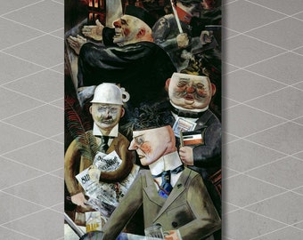 社会の柱 ジョージ・グロス キャンバス ウォールアート/アートワーク