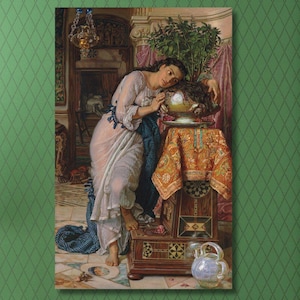 William Holman Hunt: Isabella and The Pot of Basil (1867) Canvas Art/Wrapped or Framed Wall Art/Fine Art Painting/Pre Raphaelite Print/1