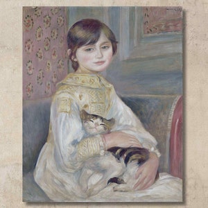 Pierre-Auguste Renoir: Julie Manet (1887) Leinwand / Renoir-Gemälde / Impressionismus-Druck Geschenk / gerahmte oder gerollte Giclee-Wandkunst / Renoir-Gemälde