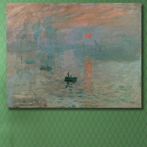 Claude Monet: Impressione Alba (1872) Tela Arte da parete/Dipinto di Monet/Stampa di opere d&#39;arte di Monet/Poster di Monet/Stampa di alta qualità/Stampe incorniciate/18
