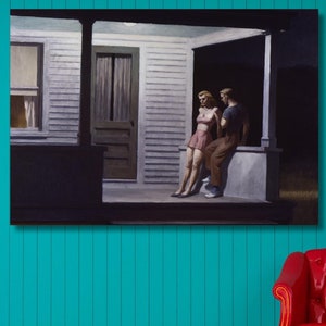 Edward Hopper: Summer Evening (1947) Canvas Art/Famous Art Painting/Hopper Wall Decor/Hopper Poster/Hopper Print Art Gift/Realism Painting/3