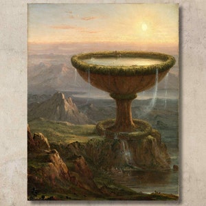 Thomas Cole: The Titan&#39;s Goblet - Giant&#39;s Cup (1833) Canvas Wall Art, Reproduction Art, Artwork Poster, Roll or Framed, High Quality Print