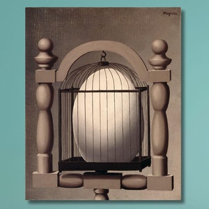 René Magritte: Afinidades Eletivas (1933) Arte em Tela/Pintura Magritte/Decoração de Parede Envolta ou Emoldurada/Cartaz Surrealista/Arte de Parede para Casa Presente/16