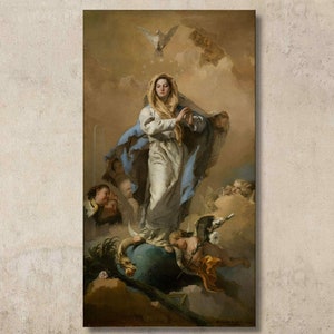 Giovanni Battista Tiepolo: The Immaculate Conception (1767-68) Canvas Wall Art/High Quality Print/Baroque Print/Vintage Painting Gifts/1