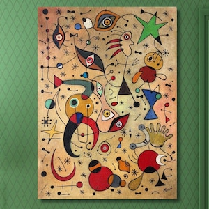 Joan Miro: The Birth of the World (1925) Canvas/Exhibition Poster/Expressionism Painting/Surrealism Print/Wrapped or Framed Giclee Wall Art6