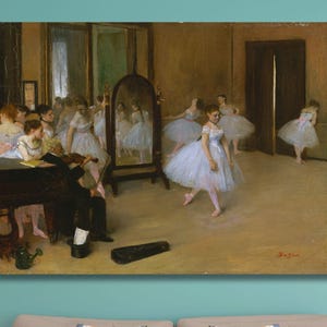 Edgar Degas: The Dancing Class 1870 Canvas/Impressionist Ballet Painting/19th Century Masterpiece/Fine Art Reproduction/Elegant Wall Decor/3