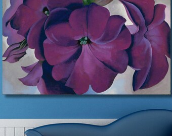 Georgia O'keeffe: Petunias (1925) Canvas Art/exhibition Poster