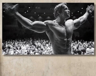 Arnold Schwarzenegger Poster Muscle Man Bodybuilding Poster Training Poster Home Gym Decor Exercise Motivational Quote Print Inspirational Wall Art Gym Poster 0315169