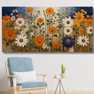 Lienzo decorativo con paisaje inspirado en Gustav Klimt, póster de exposición de flores, pintura de Gustav Klimt, noche de pueblo, regalo de obra de arte moderna dorada
