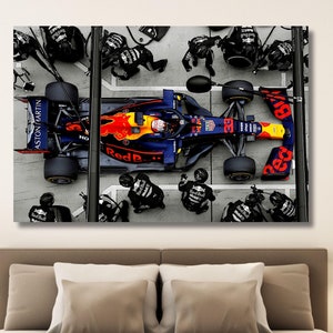 Verstappen Poster F1 Gifts Max Verstappen Pit Stop Canvas Print, Max Verstappen Wall Decor, Formula 1 Canvas Art, Verstappen Fan Gift art