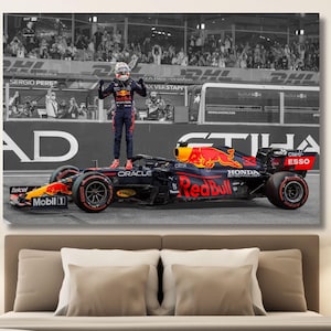 Verstappen Poster F1 Gifts Max Verstappen Canvas Print, Max Verstappen Wall Decor, Formula 1 Canvas Art, Verstappen Fan Gift art home decor