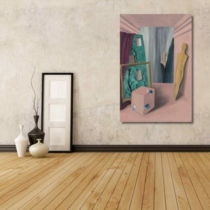 Rene Magritte: Arte de parede em tela moderna/Pintura de Magritte/Decoração de parede embrulhada ou emoldurada/Presente de arte surrealista/Cartaz de exposição/31