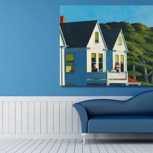 Edward Hopper: Second Story Sunlight (1960) Canvas Art/Famous Painting/Hopper Wall Decor/Hopper Poster/Hopper Print Gift/Realism Painting/10