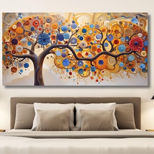 Tree Of Life Large Canvas Wall Art Norse Mythology Symbol Wall Art Ready To Hang Yggdrasil Painting Tree Of Life Print Tree Of Life Poster