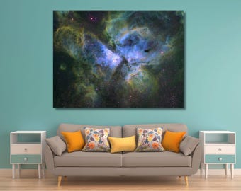 Cuadro de la Nebulosa Carina/Imagen de alta resolución/Decoración de pared del Telescopio Espacial Hubble/Póster de la NASA/Pintura de paisaje galáctico/14