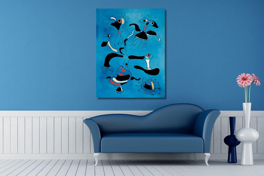 Joan Miro: Birds and Insects (1938) Canvas/exhibition Poster