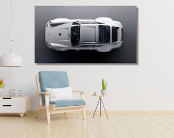 ポルシェ911ポスター、ポルシェホワイトキャンバス、ポルシェ911絵画、車の壁アート、家の壁飾り、ポルシェプリントアートキャンバス、車のキャンバス装飾4
