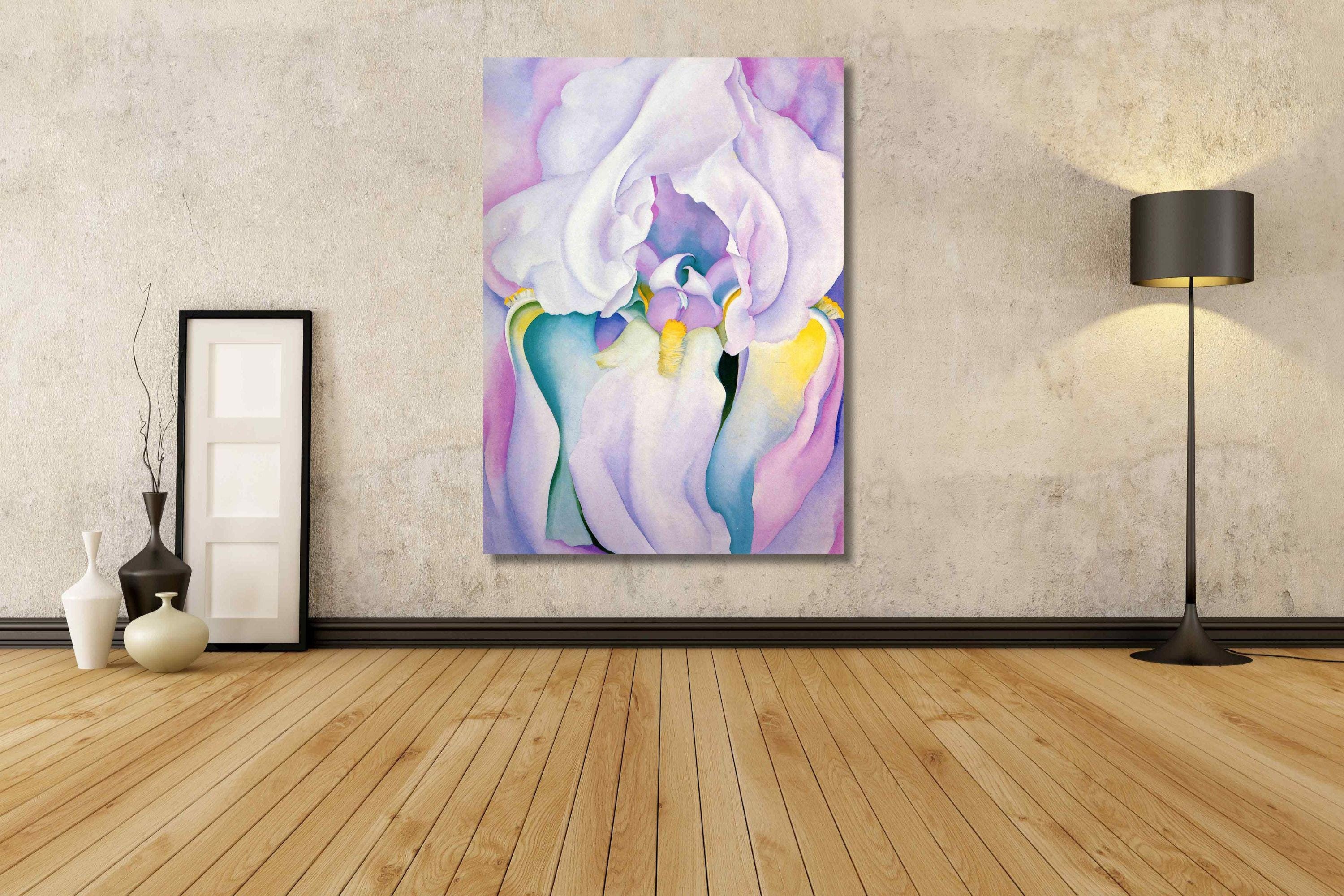 Georgia O'keeffe: Light of Iris (1924) Canvas Wall Art/iris Print