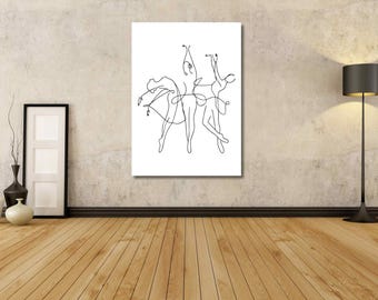 Pablo Picasso: Lienzo de danza/Gráficos vintage del siglo XX/Obra de arte abstracta moderna/Pintura famosa/Impresión artística/Decoración mural cubista clásica/9