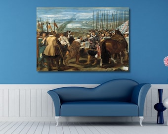 Impresión en lienzo de Diego Velázquez: La rendición de Breda - Arte barroco
