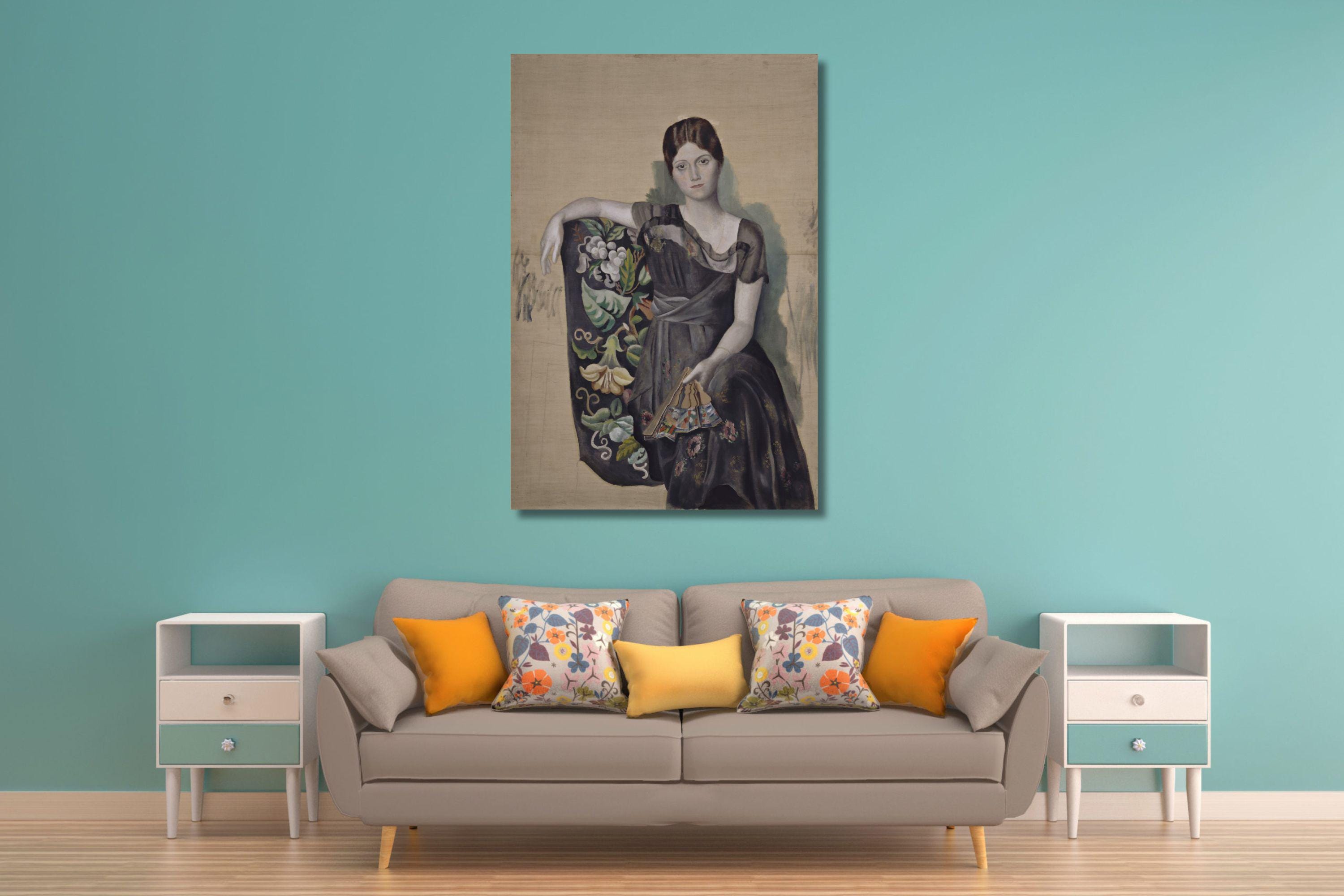 パブロ・ピカソ：肘掛け椅子に座るオルガの肖像（1917-18年