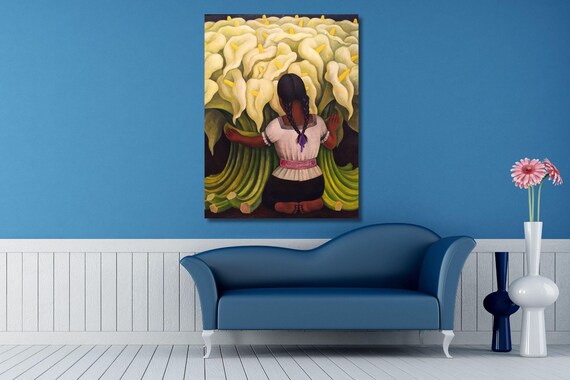 GOSRD Riproduzione su tela di Nudo con Calle di Diego Rivera. Dipinto ad olio su tela per la decorazione della camera da letto, 40x60 cm, senza cornice GOSRD Riproduzione su tela di Nudo con Calle di Diego Rivera. Dipinto ad olio su tela per la decorazione della camera da letto, 40x60 cm, senza cornice