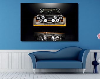 Audi Quattro S1 Canvas Wall Art/Audi Sport Quattro S1 E2 Poster/Audi Quattro S1/Super Car/Home Wall Decor Art/Gift for Him/Audi Car Print