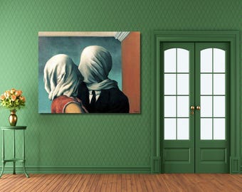 ルネ・マグリット：恋人たち（1928）キャンバス壁アート/マグリット