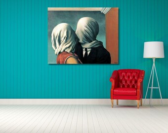 ルネ・マグリット：恋人たち（1928）キャンバス壁アート/マグリット