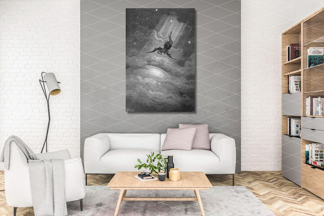 ギュスターヴ・ドレ作「失楽園」キャンバス/ジョン・ミルトン作