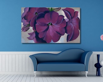 Georgia O'keeffe: Petunias (1925) Canvas Art/exhibition Poster