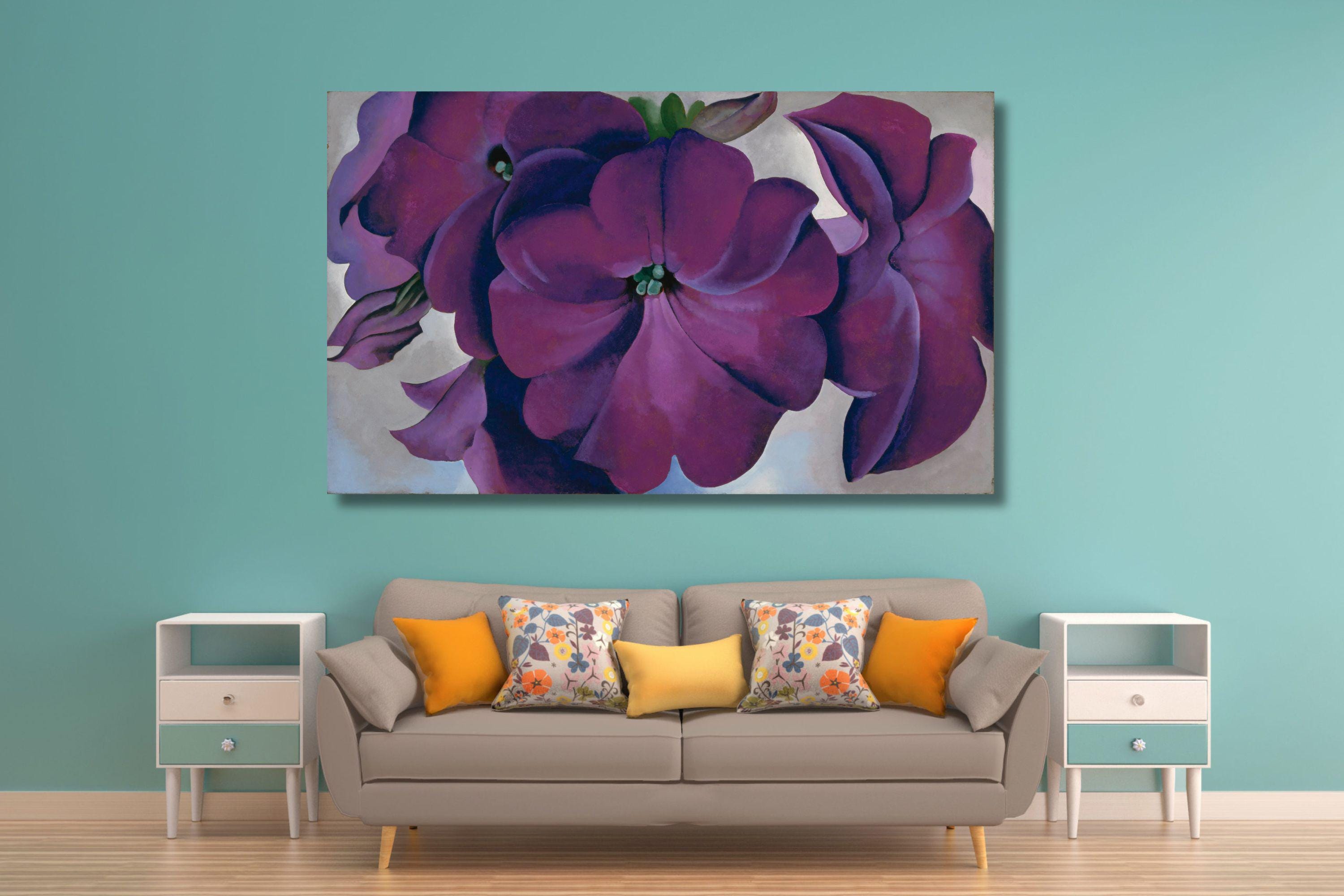 Georgia O'keeffe: Petunias (1925) Canvas Art/exhibition Poster