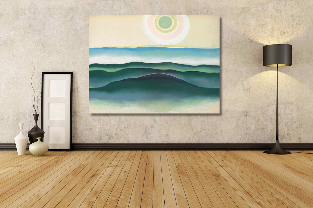 Georgia O'keeffe: Sun and Waves Landscape Canvas Wall Art/o'keeffe Art ...