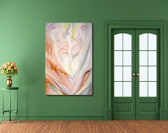 Georgia O'Keeffe: Blumenabstraktion (1924) Leinwand Kunst/Blumendruck/Ausstellung Kunst Poster/Modernismus Wanddekor Geschenk/Blumenmalerei/35