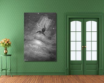 ギュスターヴ・ドレ作「失楽園」キャンバス/ジョン・ミルトン作