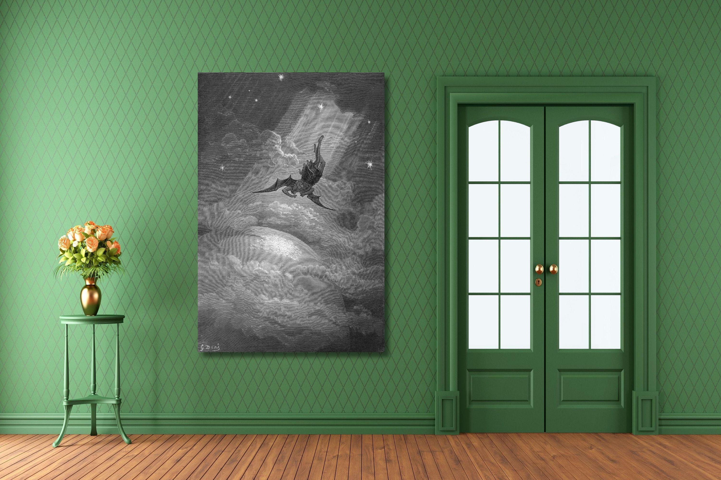 ギュスターヴ・ドレ作「失楽園」キャンバス/ジョン・ミルトン作