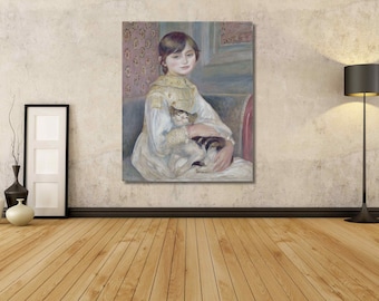 Pierre-Auguste Renoir: Julie Manet (1887) Leinwand / Renoir-Gemälde / Impressionismus-Druck Geschenk / gerahmte oder gerollte Giclee-Wandkunst / Renoir-Gemälde