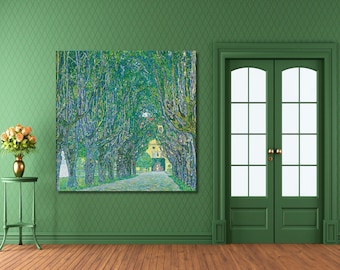 Gustav Klimt: Avenue to Schloss Kammer (1910) Canvas Wall Art/Reproduction Painting/Gustav Klimt Poster/Wrapped or Framed Giclee Wall Art