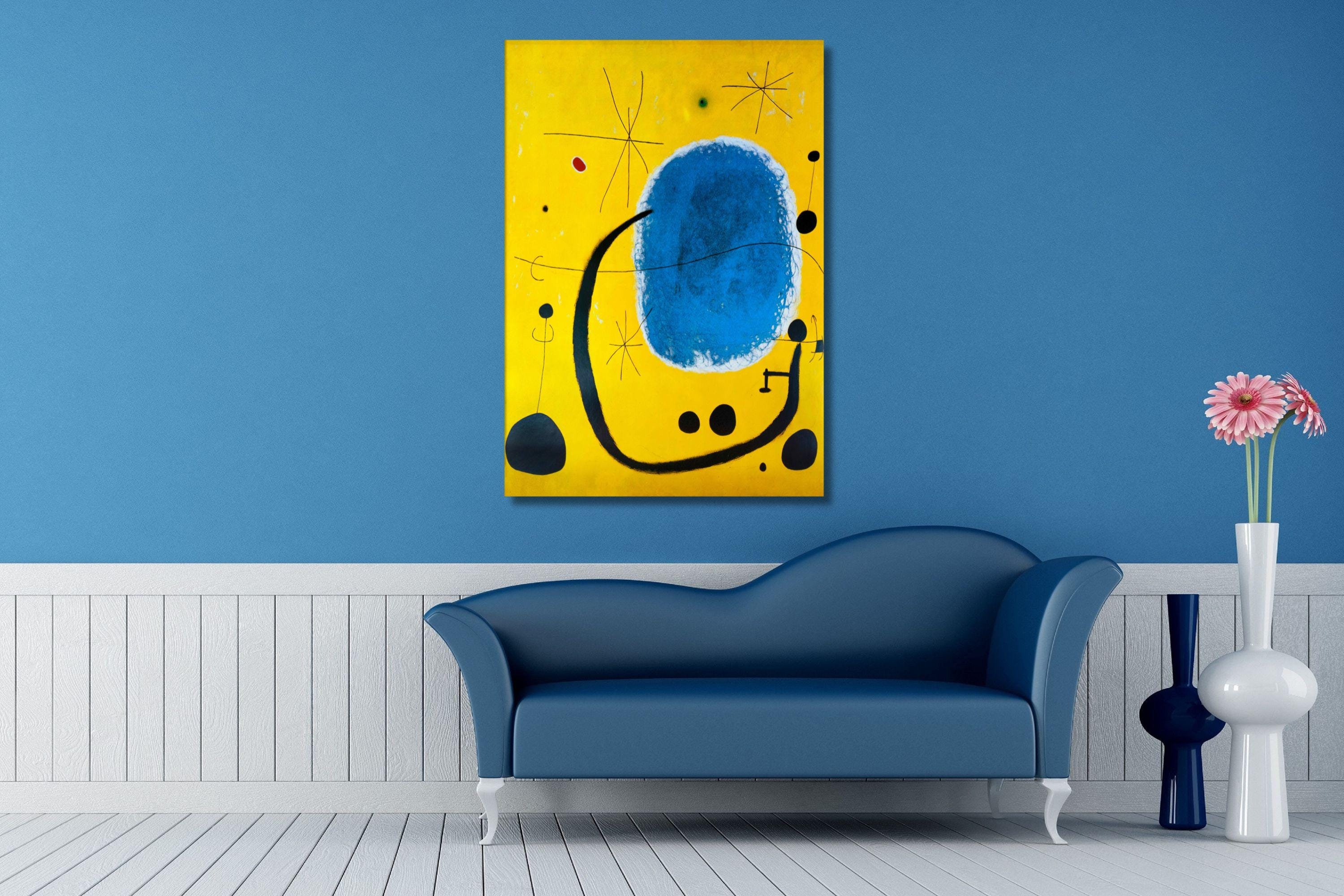 【額縁付き】 A2 ポスター Joan Miro ミロ 1 Women and Bird in the Night/ジョアン・ミロ【Joan Miro】ポスター