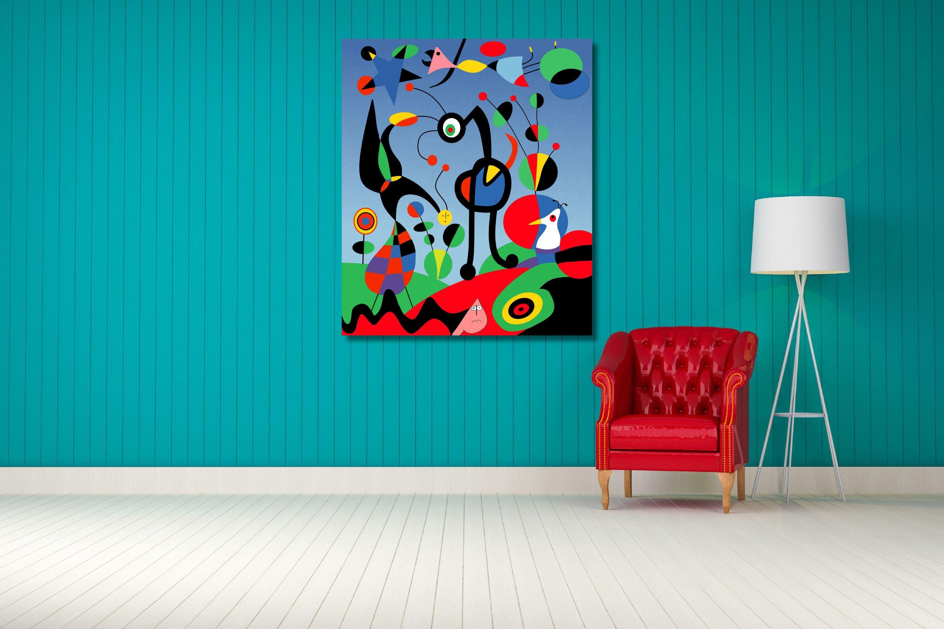 Joan Miro: the Garden 1925 Canvas/exhibition Poster/expressionism