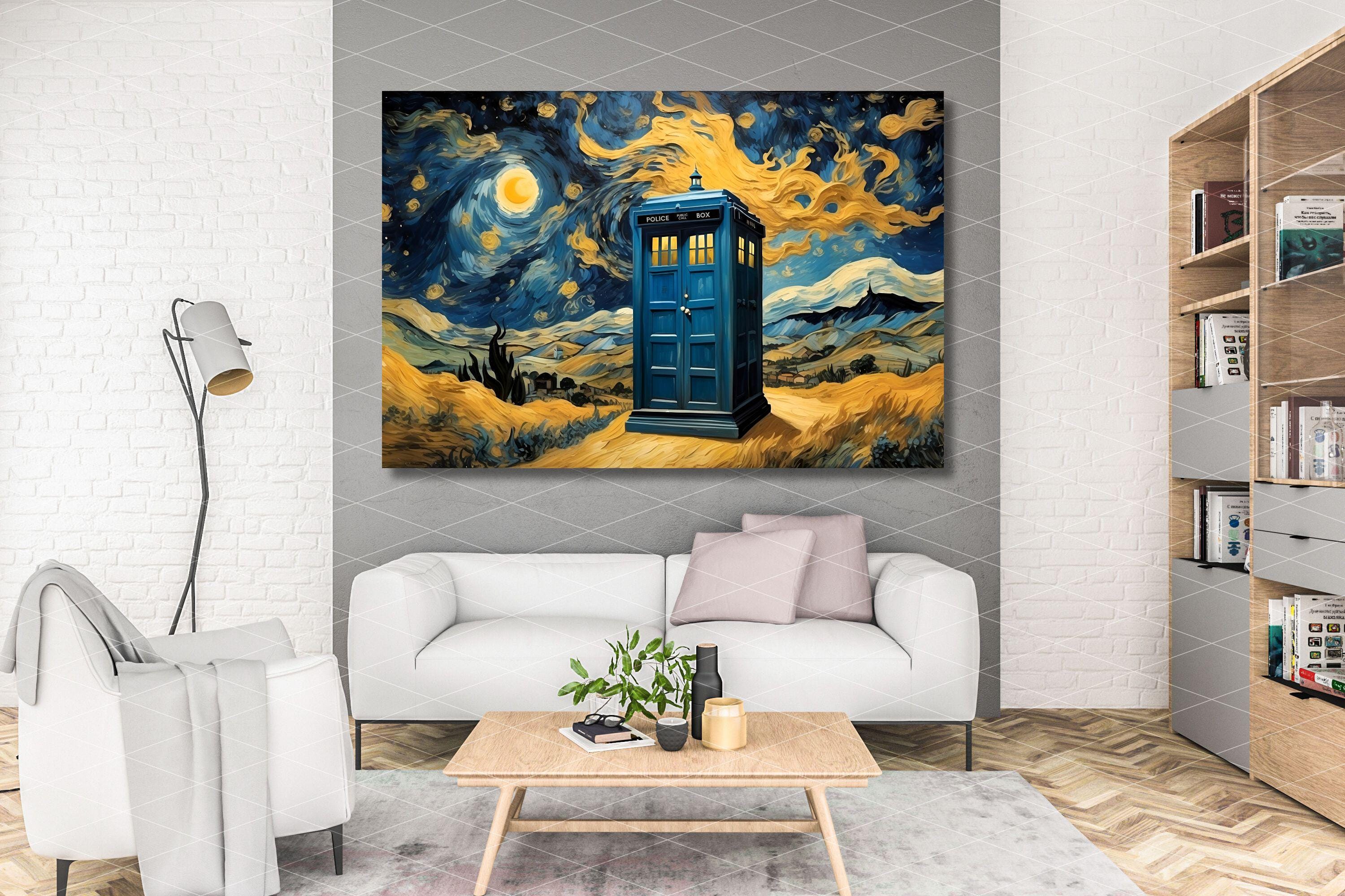 Doctor Who Tardis Box Vincent Van Gogh Canvas Wall Art,tv Series ...