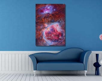 The Orion Nebula Canvas Art/High Resolution Image/Hubble Space Telescope Wall Decor/Galaxy Landscape Painting/NASA Art/Orion Poster Gift/13