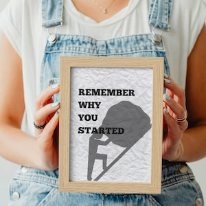 Wall Art &quot;Remember Why You Started&quot;