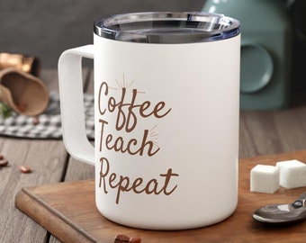 Personalisierte Kaffee Lehrer Edelstahlbecher, benutzerdefinierte Lehrer Becher, Geschenk für Lehrer Wertschätzung, Lehrer Geschenkidee, Ende des Jahres Lehrer Geschenk