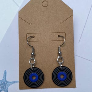 colorful record earrings!