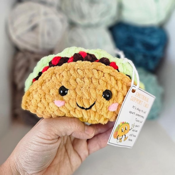 Emotionale Unterstützung Taco Muster PDF, Taco Häkelanleitung, Crochet Taco, PDF-Datei, Instant Download
