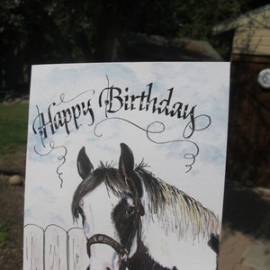 Pinto Horse Birthday Card, Western Horse Birthday Card, Birthday Horse card image 5