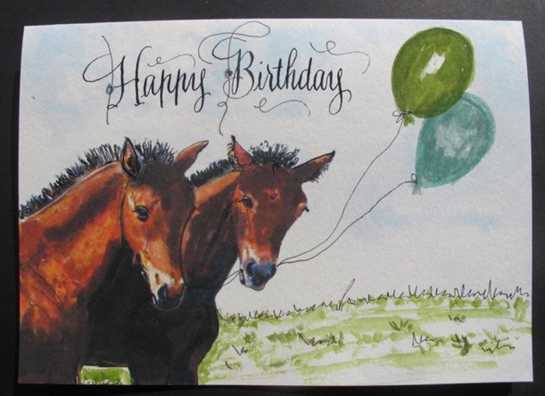 Pferd Geburtstagskarte zwei Fohlen Geburtstag Pferd Karte | Etsy Pferd Geburtstagskarte zwei Fohlen Geburtstag Pferd Karte | Etsy